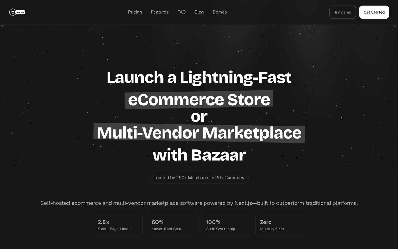 Bazaar Solution — product screenshot